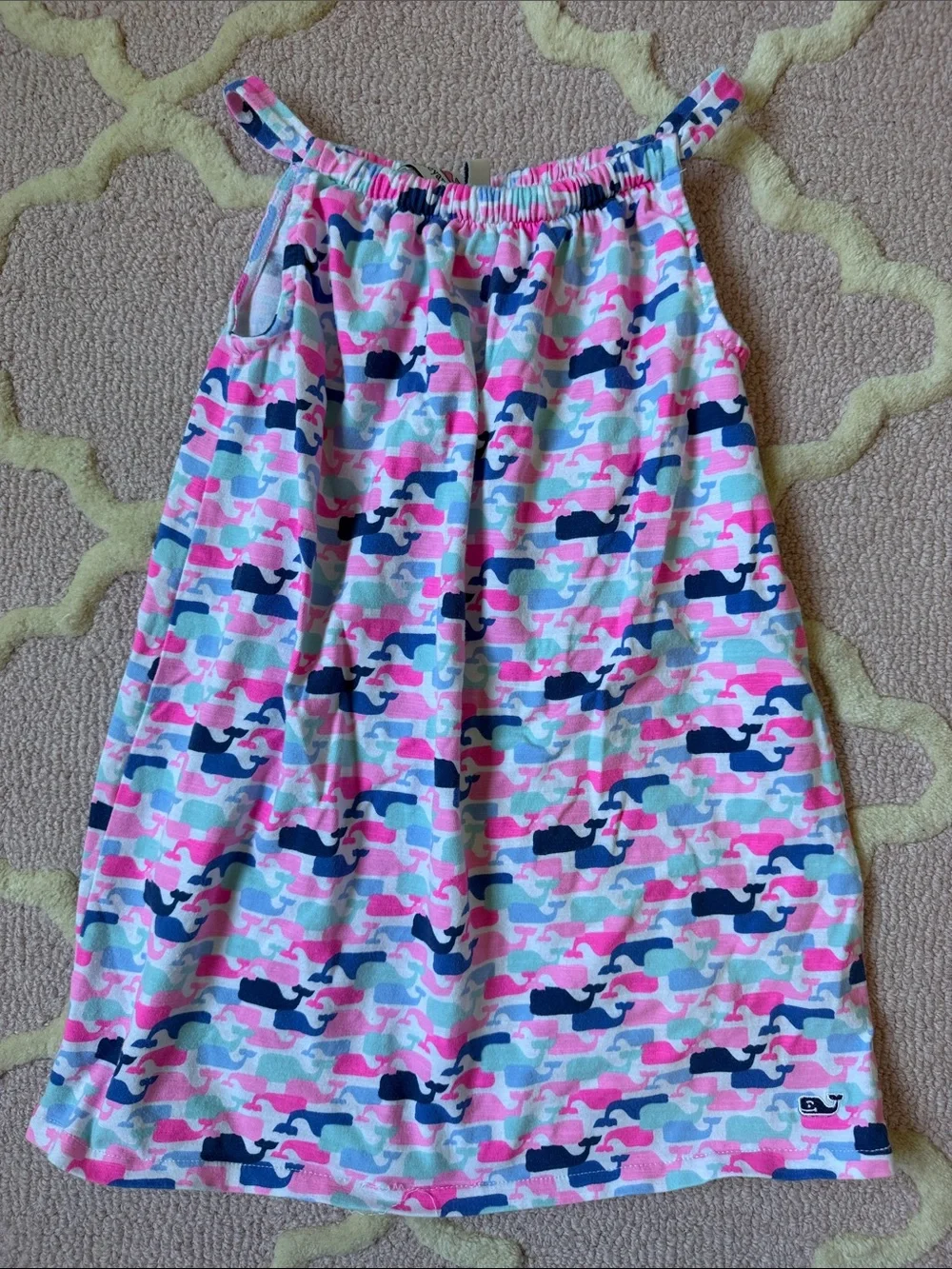 Vineyard Vines Girls Whale Print Tank Dress - Pink, Blue, Navy